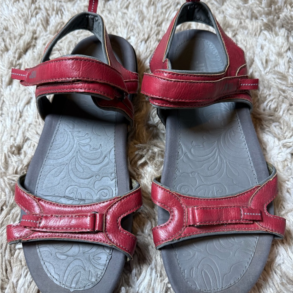 JBU Red and Gray Women's Sandals size 9.5 M